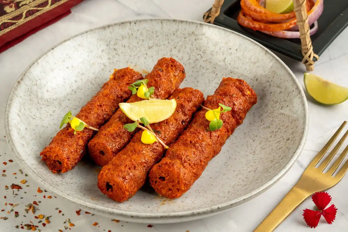 Gilafi seekh kebab