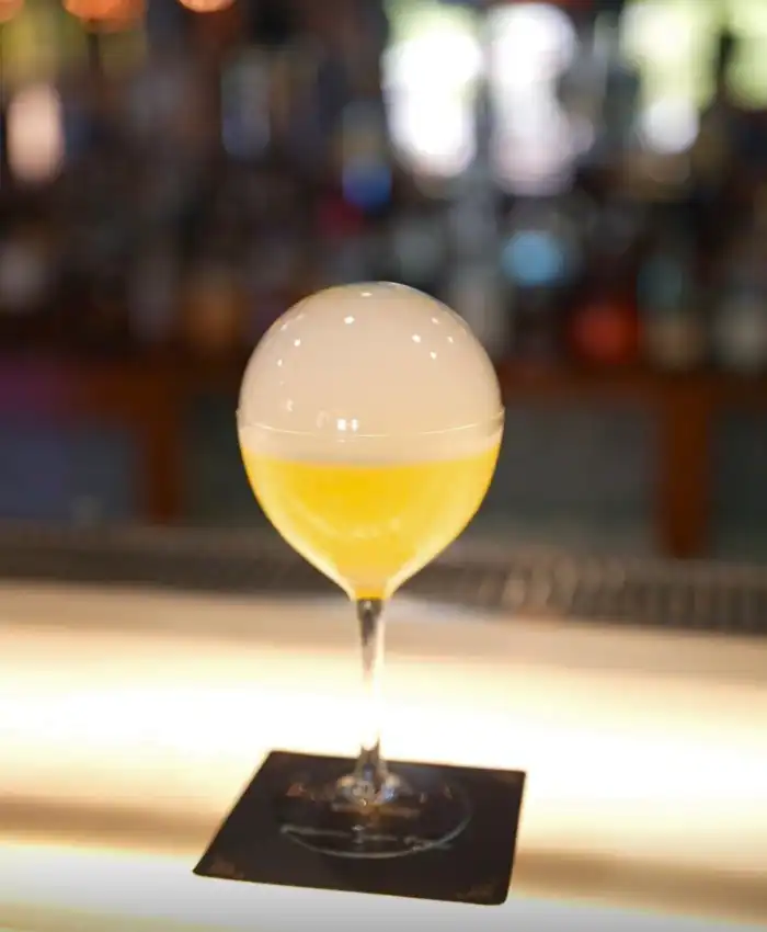 The Mausam Craft Cocktail at Bombay Velvet, a modern Indian luxury restaurant and lounge in Reston Town Center, VA